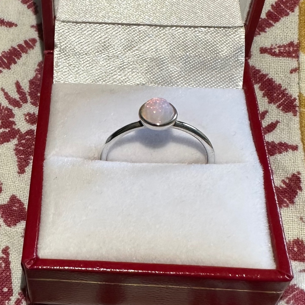 Pandora Droplet Birthstone Ring (October)